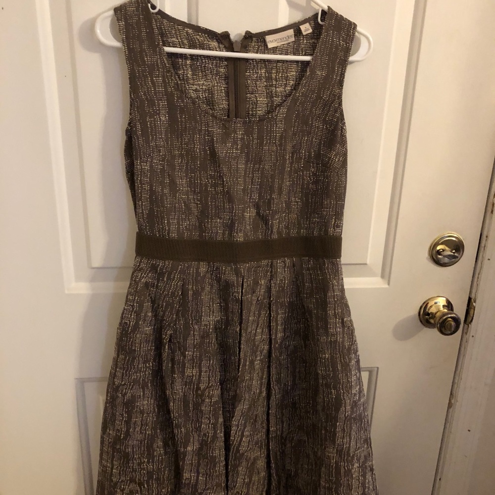Eva Mendes Brown Casual Dress